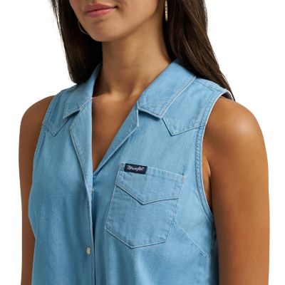 Image showing  Women's Denim Tie Front Shirt