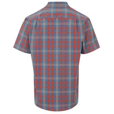 Image showing  Men's Stretch Plaid Poplin Short-Sleeve Button-Down Shirt