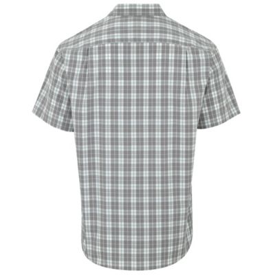 Image showing  Men's Stretch Plaid Poplin Short-Sleeve Button-Down Shirt