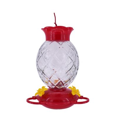 Royal Wing 30 oz. Pineapple Hummingbird Feeder, Red