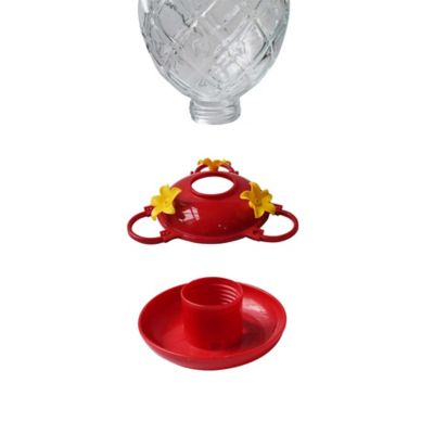 Image showing  30 oz. Pineapple Hummingbird Feeder, Red