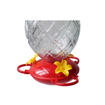 Image showing  30 oz. Pineapple Hummingbird Feeder, Red