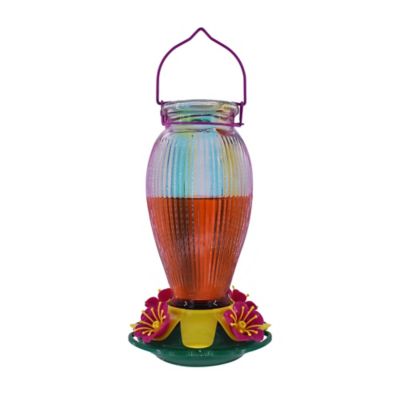 Image showing 5 th Royal Wing 30 oz. Ombre Glass Hummingbird Feeder