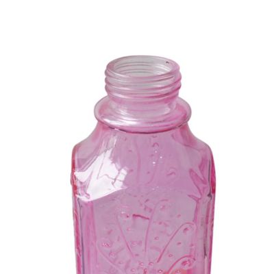 Image showing  32 oz. Glass Hummingbird Feeder, Pink