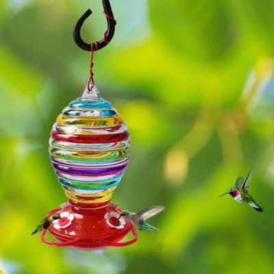 Image showing  24 oz. Rainbow Swirl Hummingbird Feeder