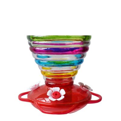 Image showing  24 oz. Rainbow Swirl Hummingbird Feeder