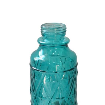 Image showing  30 oz. Glass Hummingbird Feeder, Blue
