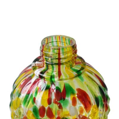 Image showing  27 oz. Art Glass Hummingbird Feeder, Green