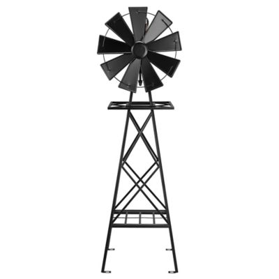 Image showing  5 ft. Metal Garden Chick Windmill