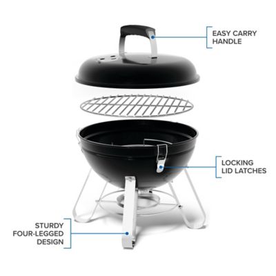 Image showing 5 th Napoleon NK14 Portable Charcoal Kettle Grill, Black