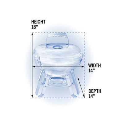 Image showing 6 th Napoleon NK14 Portable Charcoal Kettle Grill, Black