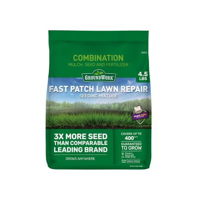 GroundWork 4.5 lb. 400 sq. ft. Fast Patch Lawn Repair Mulch, Seed and Fertilizer Mixture