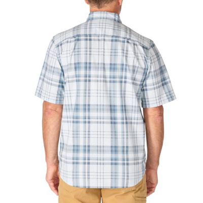 Image showing  Men's Fort Loose Short Sleeve Plaid Button Down Shirt
