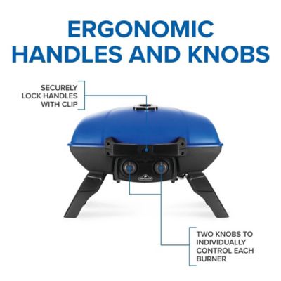 Image showing  TravelQ 285 Portable Propane Gas Grill, Blue