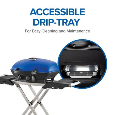 Image showing 6 th Napoleon TravelQ 285X Portable Propane Gas Grill with Scissor Cart, Blue