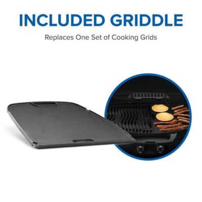 Image showing  TravelQ 285 Portable Propane Gas Grill with Griddle, Red