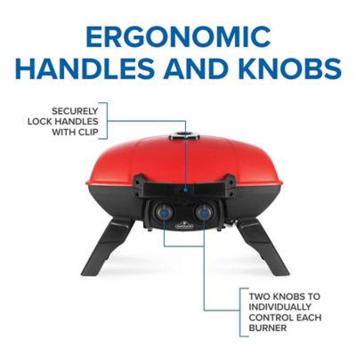 Image showing 7 th Napoleon TravelQ 285 Portable Propane Gas Grill with Griddle, Red