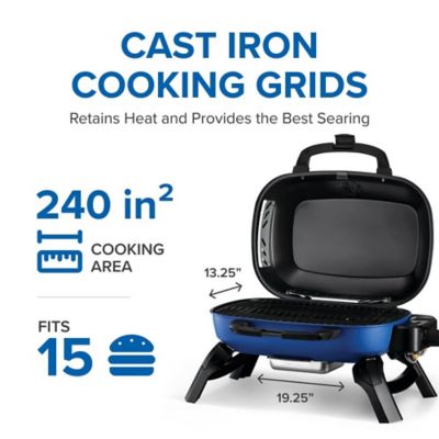 Image showing  TravelQ 240 Portable Propane Gas Grill, Blue