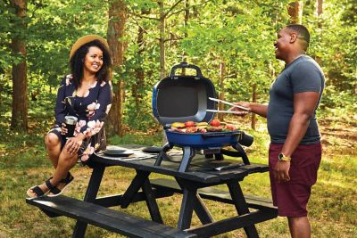Image showing  TravelQ 240 Portable Propane Gas Grill, Blue