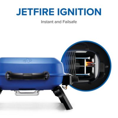 Image showing  TravelQ 240 Portable Propane Gas Grill, Blue