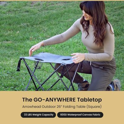 Image showing  Portable Foldable Table, Charcoal Black, KKS0341U