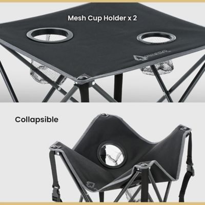 Image showing  Portable Foldable Table, Charcoal Black, KKS0341U