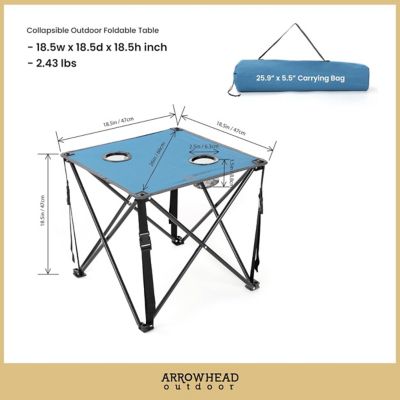 Image showing  Ocean Blue Portable Foldable Table, KKS0229U
