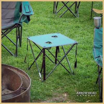 Image showing  Forest Green Portable Foldable Table, KKS0228U