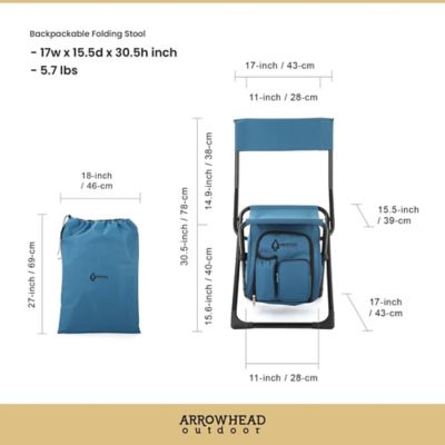Image showing  Ocean Blue KKS0326U Foldable Chair With Insulated Cooler