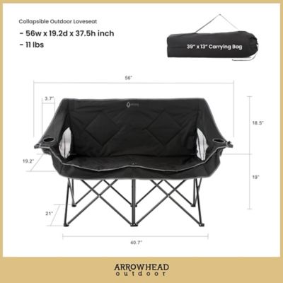 Image showing  Charcoal Black KKS0340U Portable Duo Camping Chair