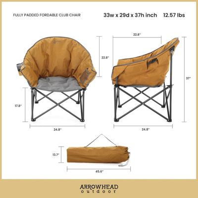 Image showing  Workwear Tan KKS0334U Oversized Camping Chair