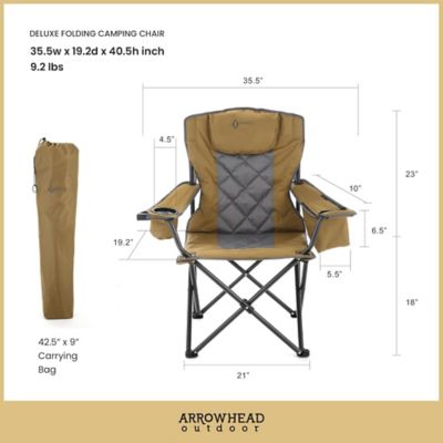 Image showing  Wrangler KKS0337U BROWN Foldable Camping Chair With 6 Can Cooler