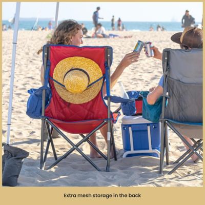 Image showing  American Flag KKS0324U Foldable Camping Chair With 6 Can Cooler