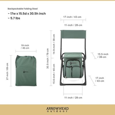 Image showing  Forest Green KKS0321U Foldable Chair With Insulated Cooler