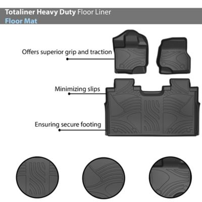 Image showing  Totaliner Heavy Duty Floor Liner Anti-Skid Black fit 15-22 Ford F-150(LTD/SVT/Raptor, 1st Row Bucket Seats)