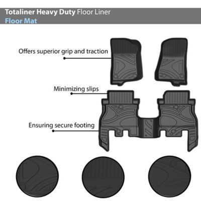 Image showing  Totaliner Heavy Duty Floor Liner Anti-Skid Black fits 2018-2024 Jeep Wrangler JL Unlimited