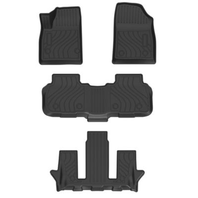 Black Horse Off Road Totaliner Heavy Duty Floor Liner Anti-Skid Black fits 2017-2023 GMC Acadia ( 7-seats )