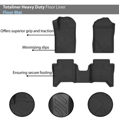 Image showing  Totaliner Heavy Duty Floor Liner Anti-Skid Black fits 2023-2025 Ford Ranger SuperCrew Cab ( LHD)