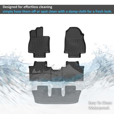 Image showing  Totaliner Heavy Duty Floor Liner Anti-Skid Black fits 2024-2025 Toyota Grand Highlander ( 7-seats )