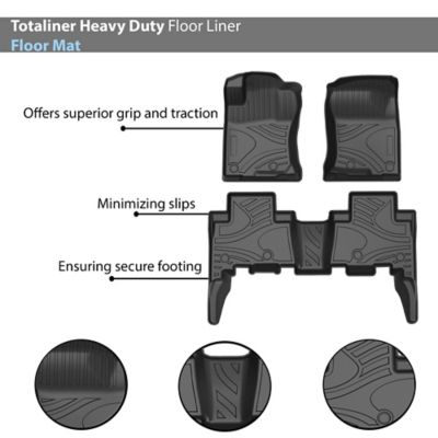 Image showing  Totaliner Heavy Duty Floor Liner Anti-Skid Black fits 2013-2024 Toyota 4Runner ( 5-seats )