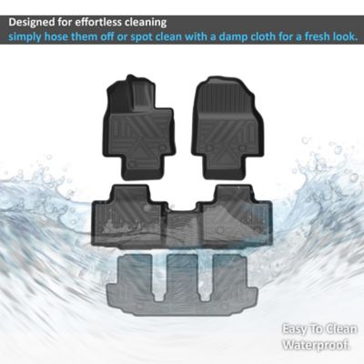 Image showing  Totaliner Heavy Duty Floor Liner Anti-Skid Black fits 22-24 Toyota Highlander (7-seats with Center Console)
