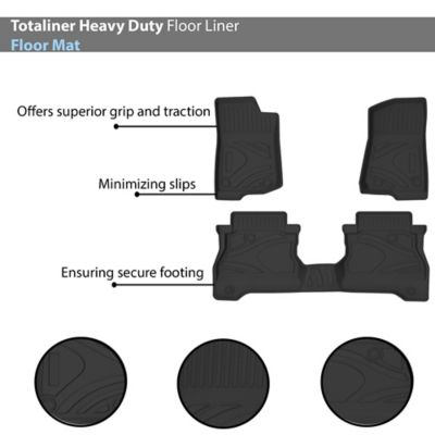 Image showing  Totaliner Heavy Duty Floor Liner Anti-Skid Black fits 2020-2024 Jeep Gladiator