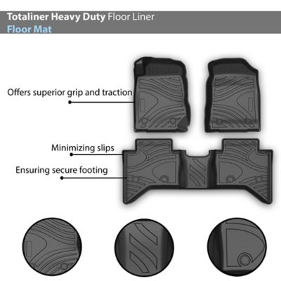 Image showing  Totaliner Heavy Duty Floor Liner Anti-Skid Black fits 2015-2019 Chevrolet Colorado Crew Cab