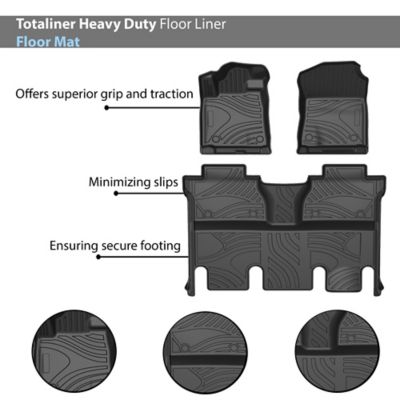 Image showing  Totaliner Heavy Duty Floor Liner Anti-Skid Black fits 2015-2021 Toyota Tundra CrewMax