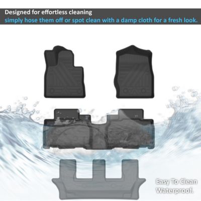 Image showing  Totaliner Heavy Duty Floor Liner Anti-Skid Black fits 2023-2024 Ford Explorer ( 7-seats )