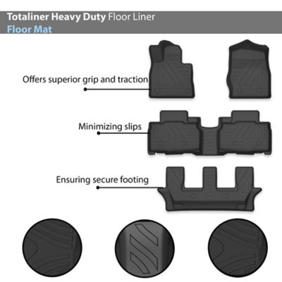 Image showing  Totaliner Heavy Duty Floor Liner Anti-Skid Black fits 2023-2024 Ford Explorer ( 7-seats )