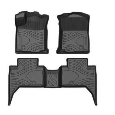 Black Horse Off Road Totaliner Heavy Duty Floor Liner Anti-Skid Black fits 2018-2023 Toyota Tacoma Double Cab ( LHD)
