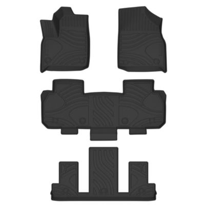 Black Horse Off Road Totaliner HD Floor Liner Anti-Skid Black fit 18-23 Chevrolet Traverse (6-seats/2nd Row Bucket Seats)
