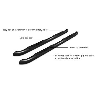 Image showing  3in Side Steps Black fits 2016-2025 Honda Pilot