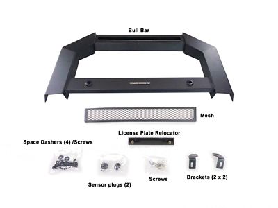 Image showing  Armour Bull Bar, Black, Fits 05-23 Toyota Tacoma.